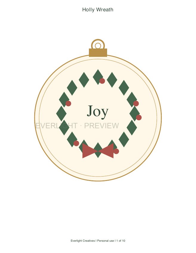 First page preview of Christmas Ornament Collection — 10 Designs